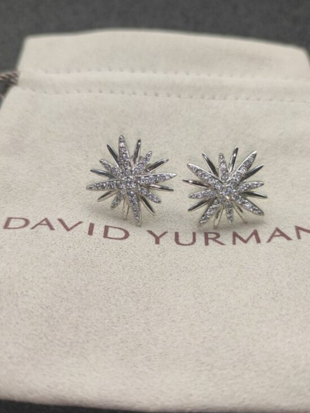 🎲David Yurman Sunflower Full-Diamond Stud Earrings